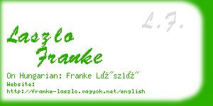 laszlo franke business card